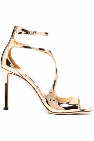 Jimmy Choo Azia metallic-effect sandals