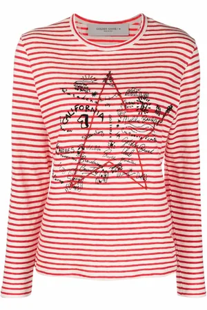 Golden Goose Star-print striped long-sleeved T-shirt