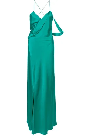 Michelle Mason Strappy wrap cowl gown