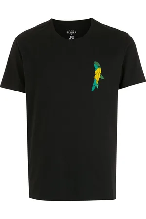 AMIR SLAMA Banana-print crewneck T-shirt