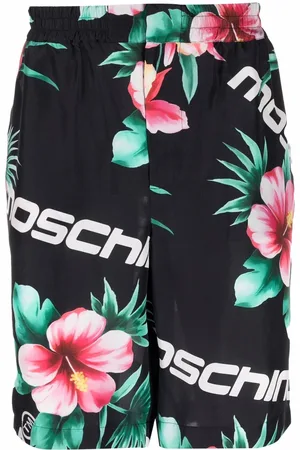Moschino Floral-print silk shorts