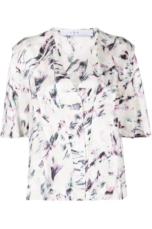 IRO V-neck floral blouse