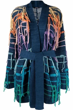Canessa Tassel-detail belted cardigan