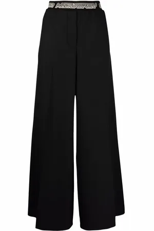 Stella McCartney Logo-waistband palazzo trousers