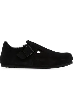 Birkenstock London shearling-trimmed slippers