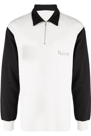 VISVIM Logo-print half-zip sweatshirt