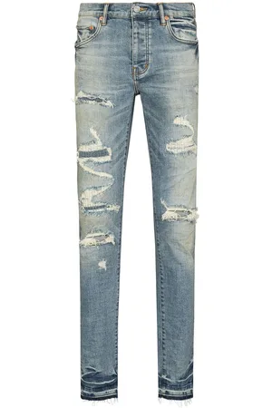 Purple Brand P001 Vintage distressed-finish skinny jeans