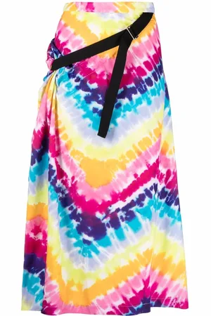 Kenzo Tie-dye wrap midi skirt