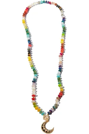HARWELL GODFREY 18kt yellow gold rainbow gemstone beaded necklace