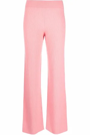 Allude Ribbed-knit cashmere trousers