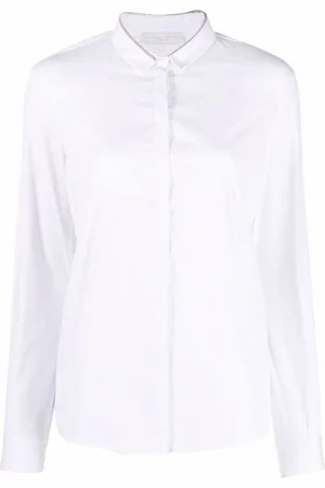 Fabiana Filippi Monili-trimmed long-sleeved shirt