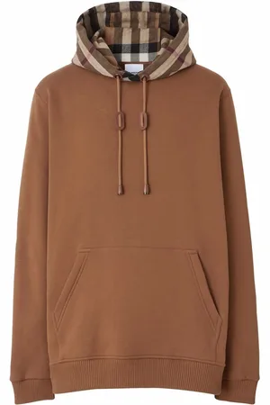 Burberry Check-hood cotton-blend hoodie