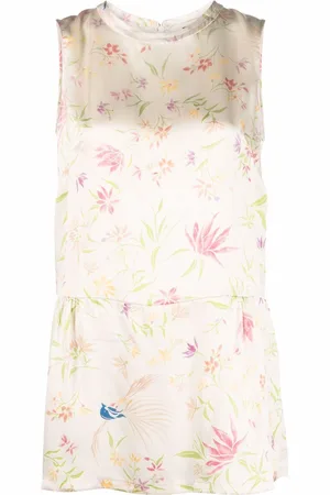 Aspesi All-over floral silk blouse