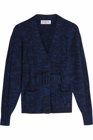 Victoria Beckham Belted cable knit cardigan