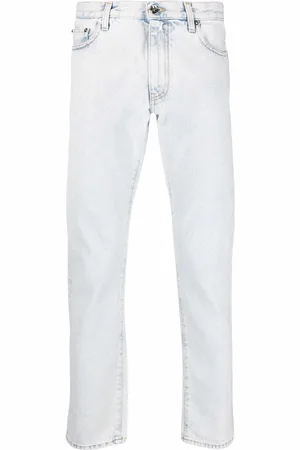 OFF-WHITE Diag-stripe print slim fit jeans