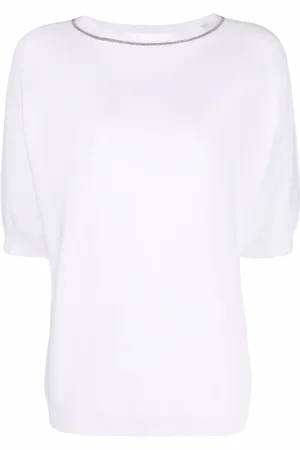 Fabiana Filippi Metallic-trim T-shirt
