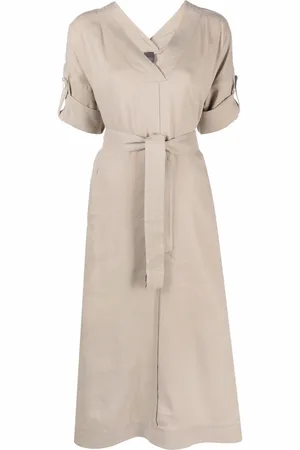 LORENA ANTONIAZZI Belted midi dress