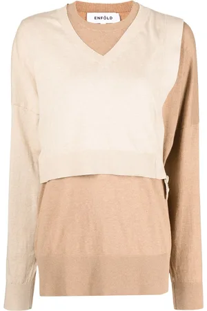 ENFÖLD Layered cotton-cashmere jumper