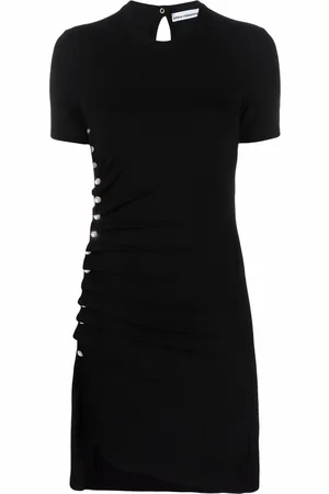 Paco rabanne Rivet-embellished asymmetric dress