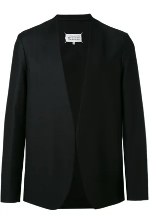 Maison Margiela Collarless vigin-wool blazer