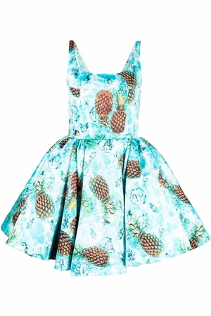 Philipp Plein Duchesse pineapple skies-print mini dress