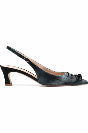 Scarosso Livv velvet tartan 55mm pumps