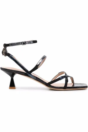 Scarosso Sally metallic-effect heeled sandals