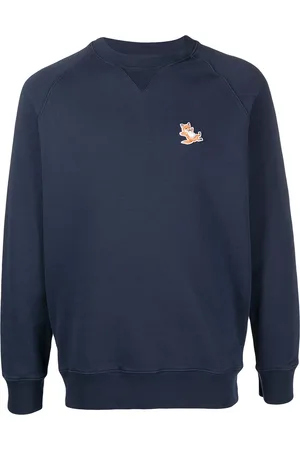 Maison Kitsuné Logo-embroidered cotton sweatshirt