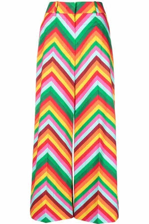 VALENTINO GARAVANI Chevron-pattern cropped trousers