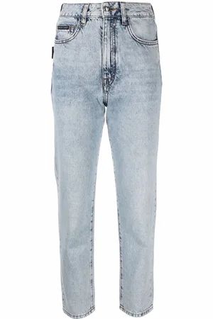 Philipp Plein Cropped high-waist bofriend jeans
