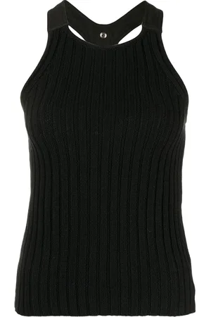 DION LEE Ribbed-knit sleeveless top