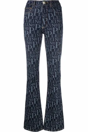 Philipp Plein All-over logo flared jeans