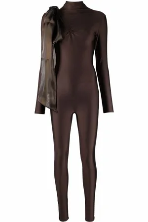 Atu Body Couture Organza-bow catsuit