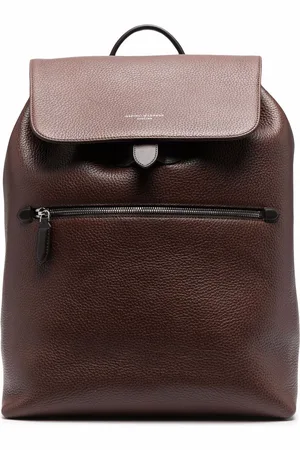 ASPINAL OF LONDON Reporter grained-effect backpack