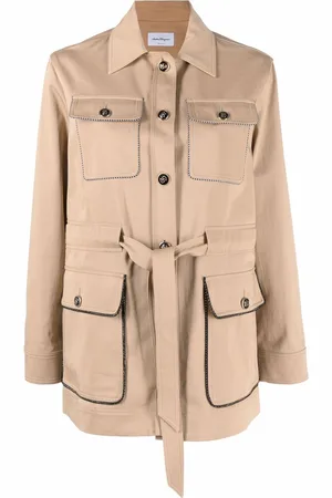 Salvatore Ferragamo Pocket-detail belted jacket
