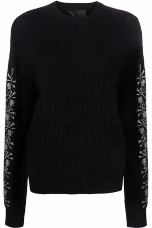 Philipp Plein Sequin skull pullover jumper