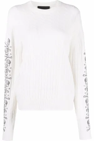 Philipp Plein Sequin skull pullover jumper