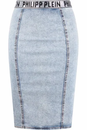 Philipp Plein Stones denim skirt