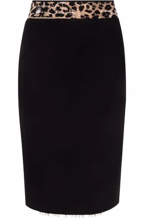 Philipp Plein Leopard print waistband skirt