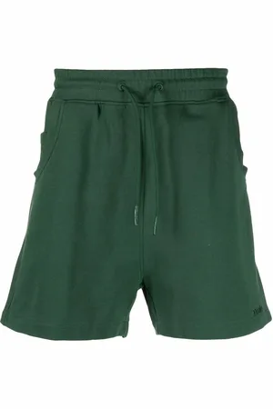 Drôle de Monsieur Drawstring cotton track shorts