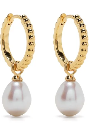 Dower and Hall Timeless Oval Pearl hoops