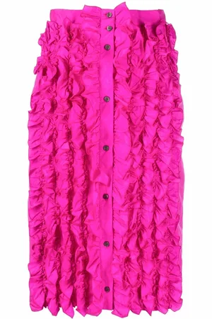 Msgm Ruffle-detail high-waisted skirt
