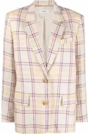 Marant Etoile Check-print linen blazer