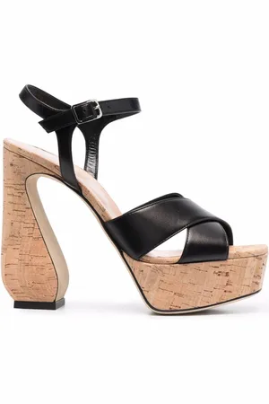 SI ROSSI 90mm sculptued-heel platform sandals