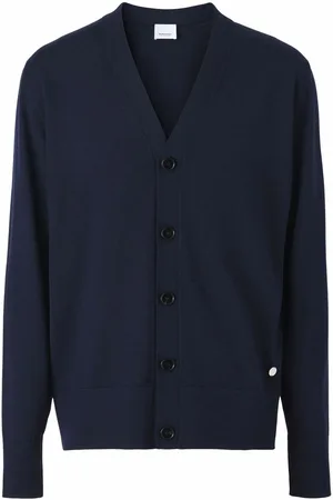 Burberry Monogram-motif wool-silk blend cardigan