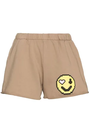 Natasha Zinko Emoji-print track shorts