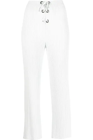 DION LEE Ribbed lace-up trousers