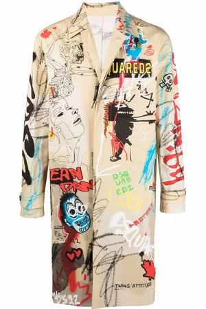 Dsquared2 Graphic-print single-breasted coat