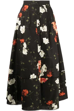 Erdem Floral-print pleated skirt