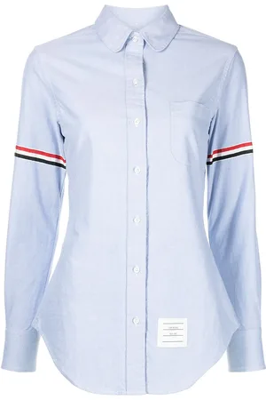 Thom Browne Grosgrain armband long-sleeve Oxford shirt